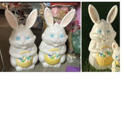 Bundle of 3 Large Easter Bunnies Blow Molds 