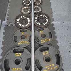 Olympic Size Weight Plates Weightlift Excercise Workout Bench Press Curl 2inch Hole Metal Plates 