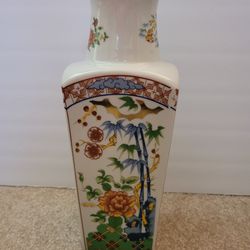 Vintage Sakura Imara Ware Handpainted Flower Vase Japan