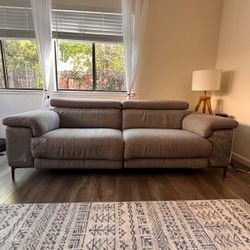 TALIN GREY POWER RECLINING SOFA W/USB