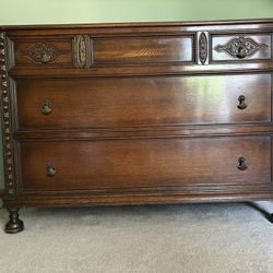 Antique Dresser Set - 3 Piece + Chair