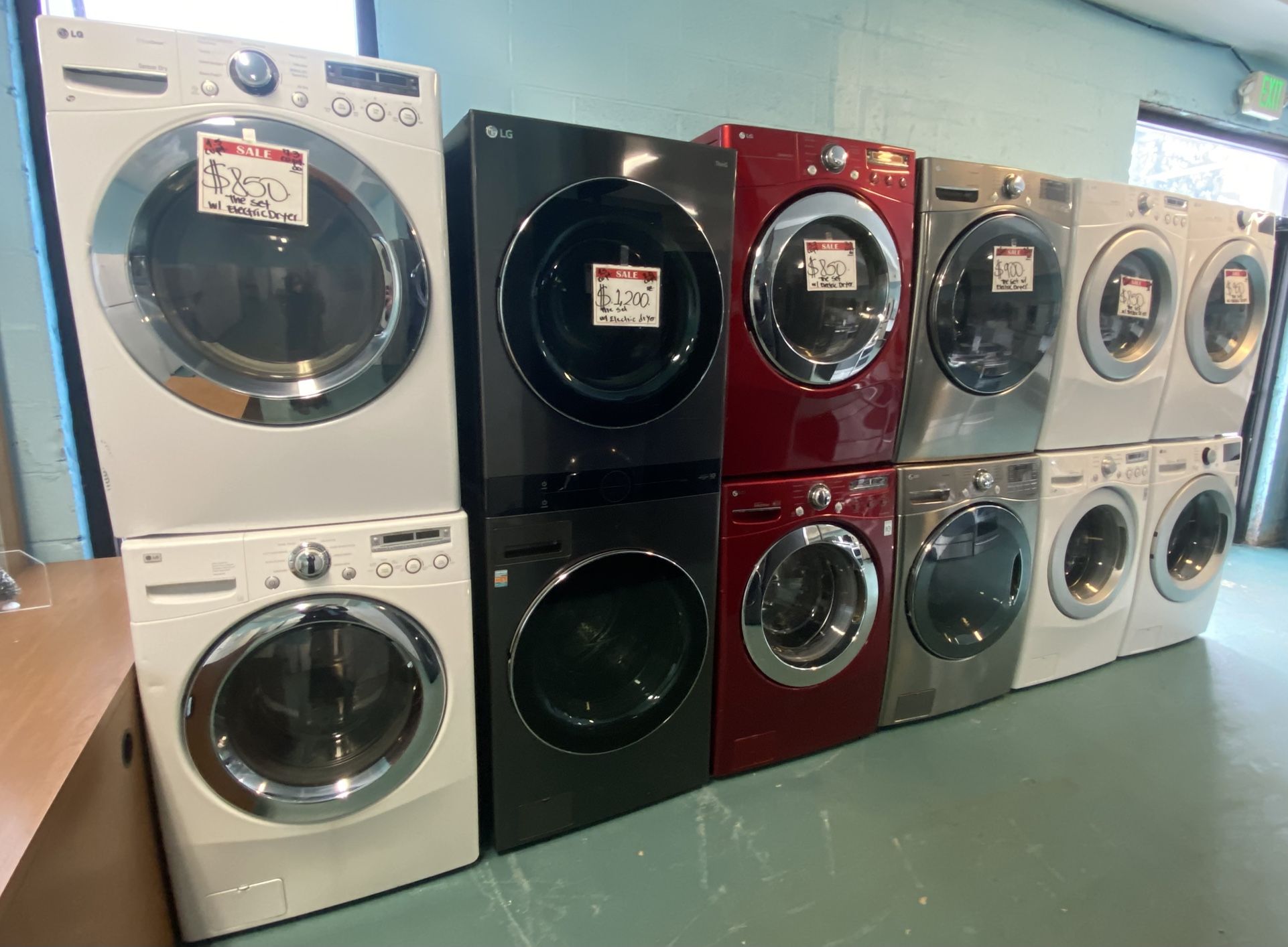 Great Variety Of Front Load Washers W/ Electric Dryer Set