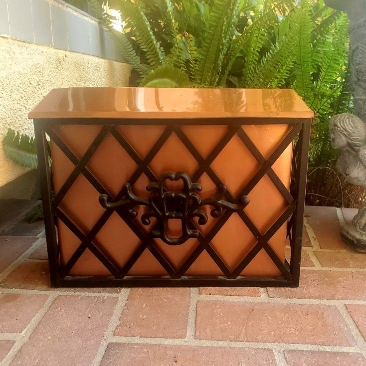 RARE VINTAGE FRENCH FARMHOUSE SMITH AND HAWKEN IRON COPPER STEEL HOUSE MAILBOX