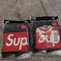 Black Supreme Socks( 4 Pack )