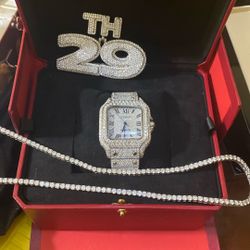 Jewelry Set Watch Chain And Pendant 