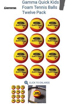 44 Tennis Balls Gamma Quick Kids Foam Balls
