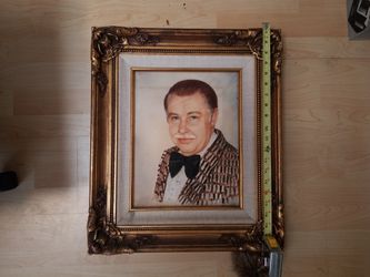 ornate gold matted wood picture frame