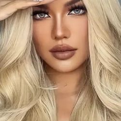 Cap Synthetic Wig New  Platinum Blonde Caps Wig New