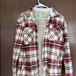 Costco Sherpa Flannel Fleece Jacket