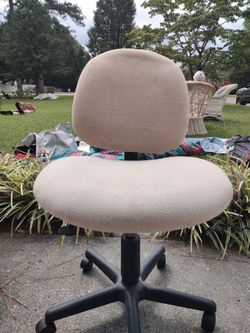 Armless Office Chair with Wheels