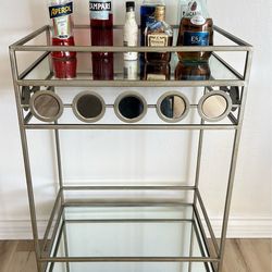 Mirrored Two-tier Bar/Serving Cart