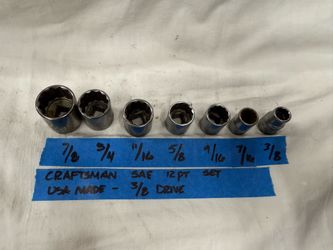 USA Craftsman SAE Socket Lot