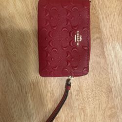 Red Coach Wallet