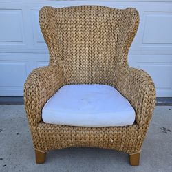 Pottery Barn Sea Grass Wingback Chair