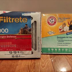 5 Air Conditioning / Furnace Air Filters 12x12x1 - NEW