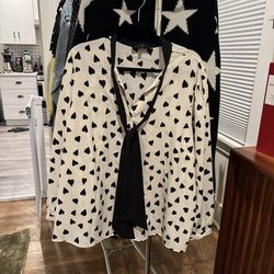 Plus Size Eloquii Heart Blouse