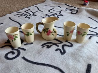 Vintage Franciscan Desert Rose Pitcher and Tumbler Set