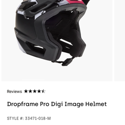 FOX DROPEFRAME PRO HELMET NEW