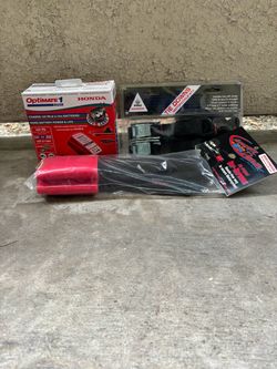 Honda OptiMate 1 Duo Battery Charger, Pro Honda Tie Downs, and Canyon Dancer Bar-Harness