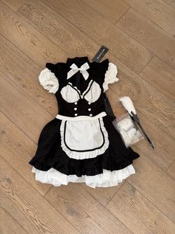 DOLLS KILL -French Maid Costume Dress with Accessories