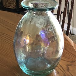 Iridescent Glass Vase, 10” X 7”, Original Price: $12.99