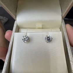 2 Ct. Lab Grown Earrings with Certificate