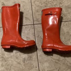 Red Hunters Rain Boot Kids 