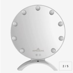 Brand New Never Opened Hollywood Soleil Duo-Tone LED Makeup Mirror with UV Gel Curing Lamp 