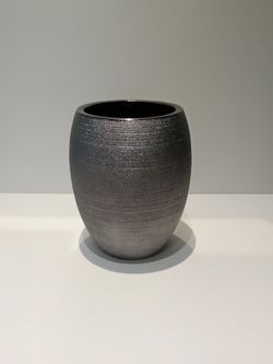 Silver Ceramic Decorative Vase