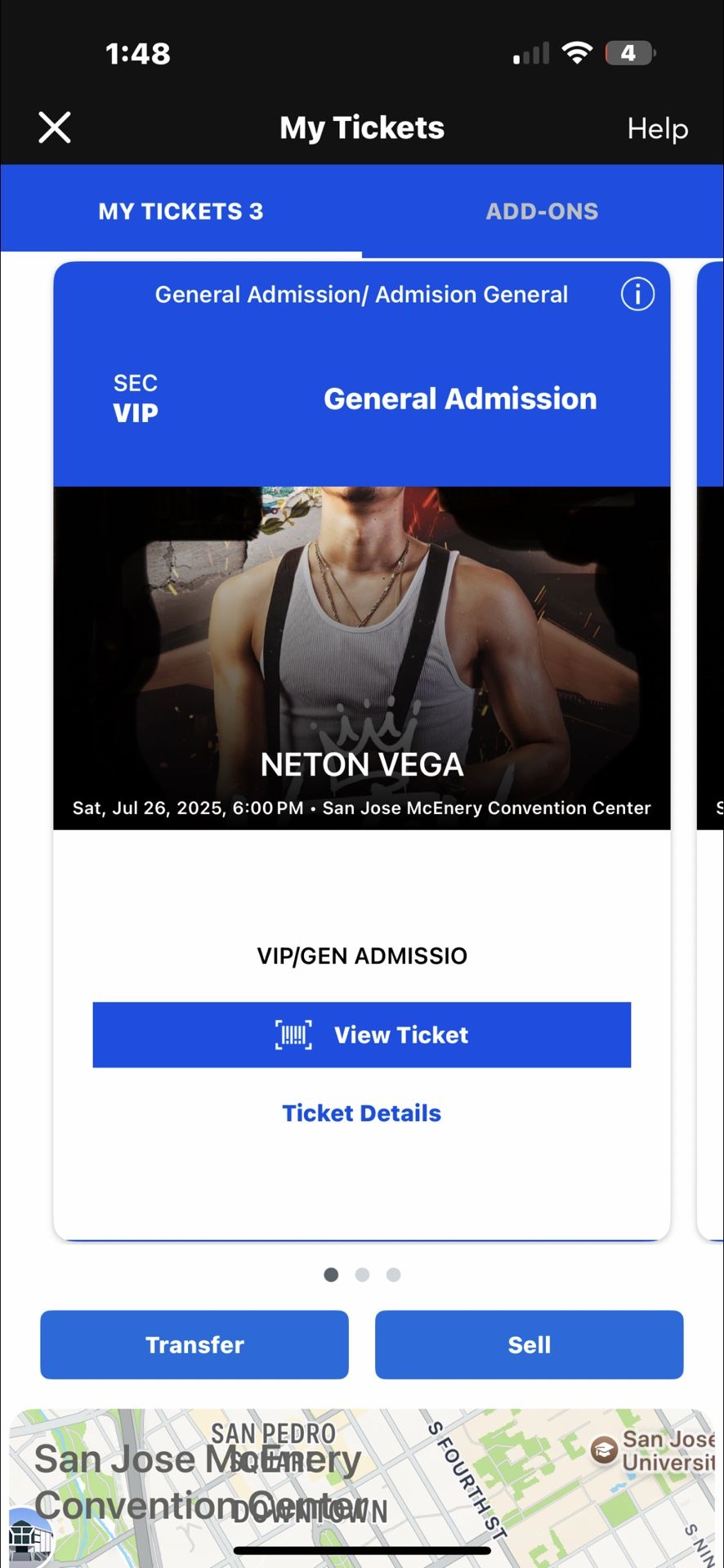 Neton Vega Ticket
