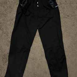 Black Zipper Pocket Sweatpants