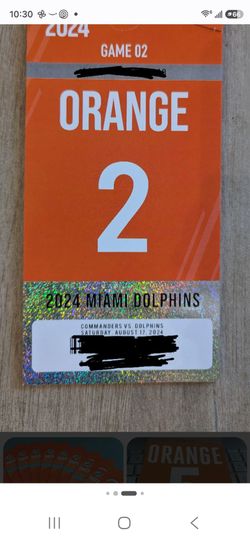 Dolphins vs chiefs Orange Parking pass