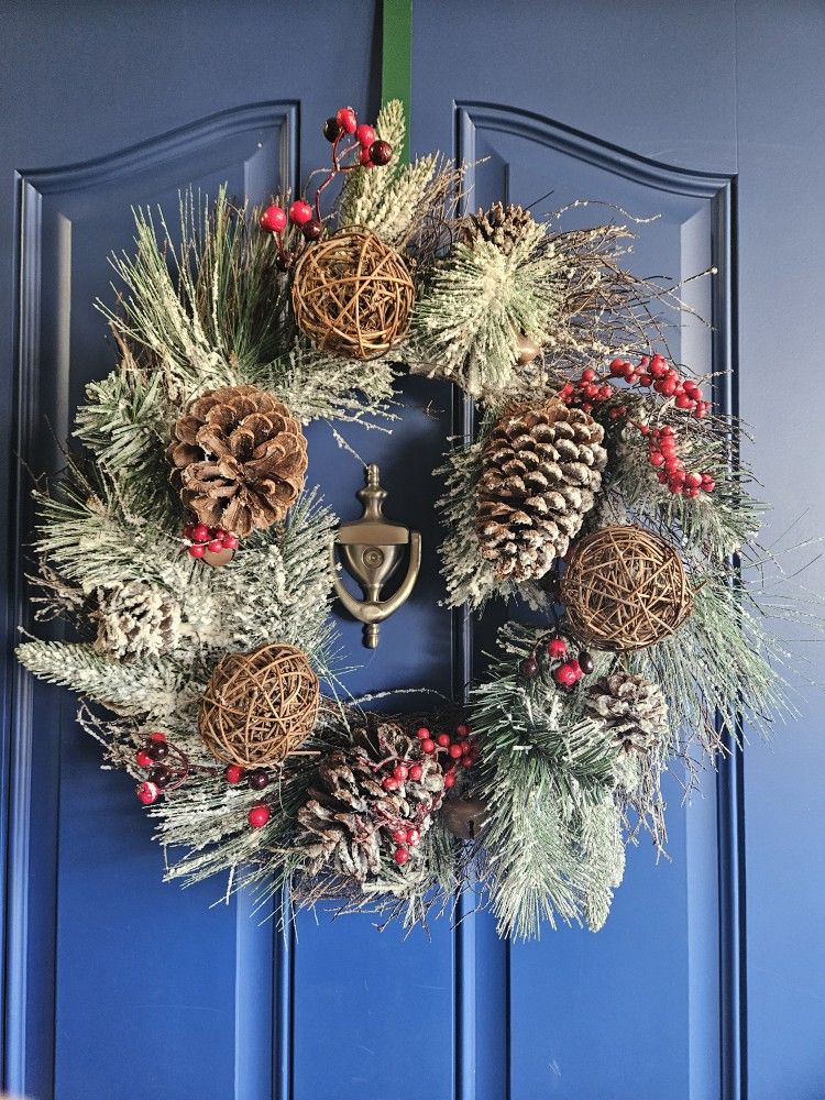 Flocked Christmas Wreath