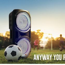 QFX DUAL 12” BLUETOOTH RECHARGEABLE SPEAKER WITH LED PARTY LIGHTS🎶🎶🎶 