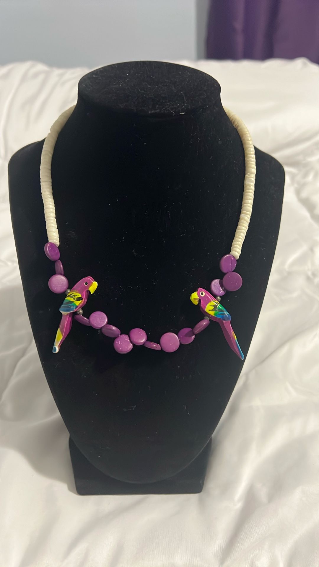Coral/ wooden beads necklace