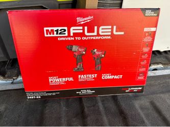 Milwaukee M12 FUEL 12-Volt Lithium-Ion Brushless Cordless Hammer Drill and Impact Driver Combo Kit w/2 Batteries and Bag (2-Tool)