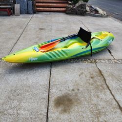 Pelican 112" Green/Yellow Sit-on-top Kayak