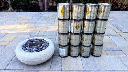 Terraflame Zen 11” Indoor/Outdoor Fire Bowl + 17 Fuel Canisters