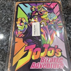 Anime Metal Poster JoJo Bizarre Art Decor Tin Sign.  Size 12 inches.  Brand new never removed from packaging.
