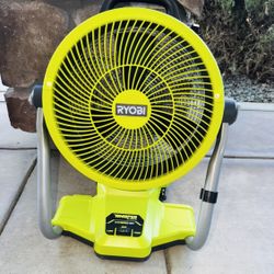 RYOBI ONE+ 18V Cordless Hybrid WHISPER SERIES 12 in. Misting Air Cannon Fan (Tool Only) New