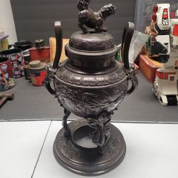 Vintage 20th Century Japanese Incense Burner Bronze/Brass?