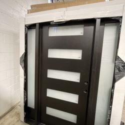 New Exterior Fiberglass Door 2 Sidelight