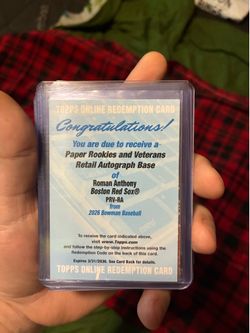 Roman Anthony redemption auto