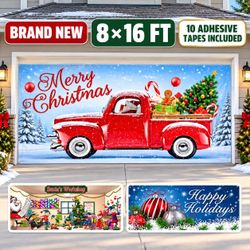 8 × 16 ft Christmas Garage Door Banner – Brand New