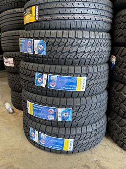 285/70/17 Lion sport All Terrain 4 New Tires Installed and balanced