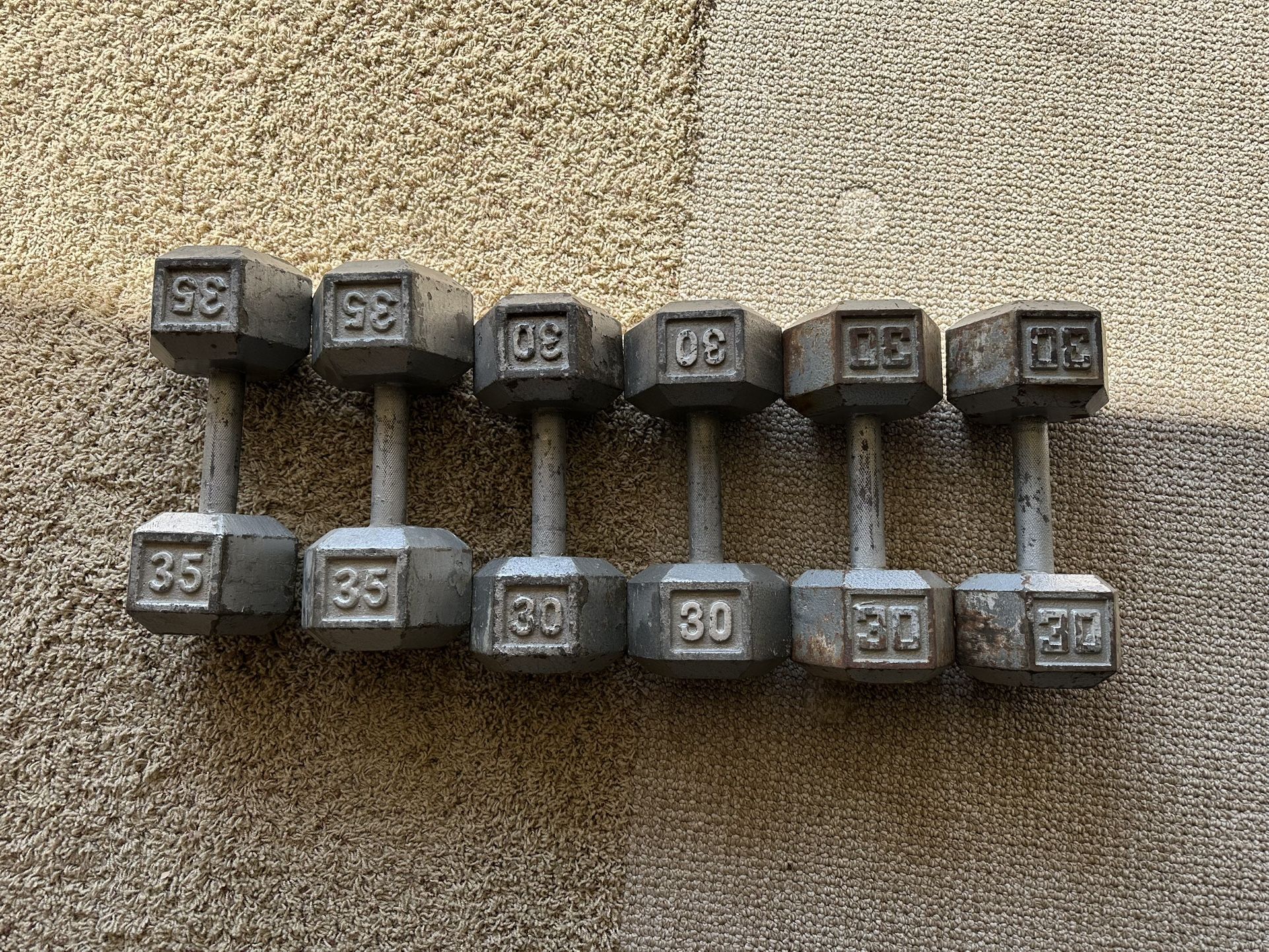 3 Sets Of Dumbbells
