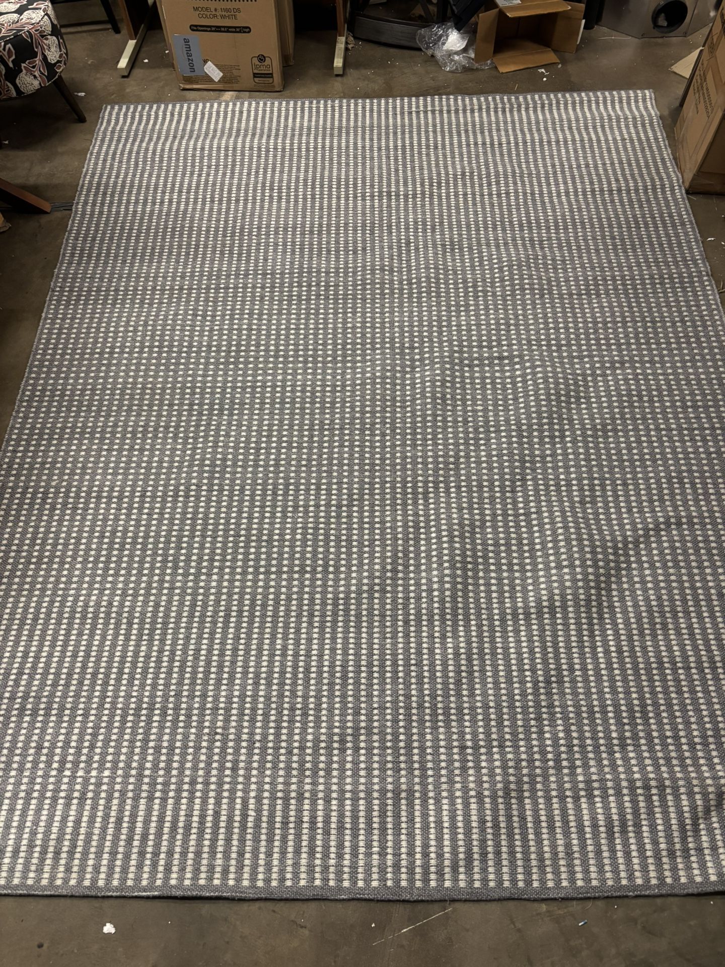 New 8’ x 10’ Indoor Ivory/Steel Area Rug