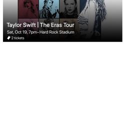 Taylor Swift Eras Tour Tickets For Miami 