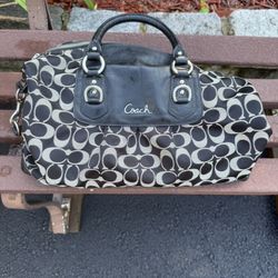 Large Black Signature Coach Bag 