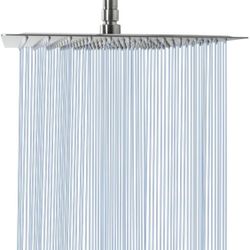 NearMoon Rain Shower Head, High Flow Stainless Steel Square Rainfall Shower